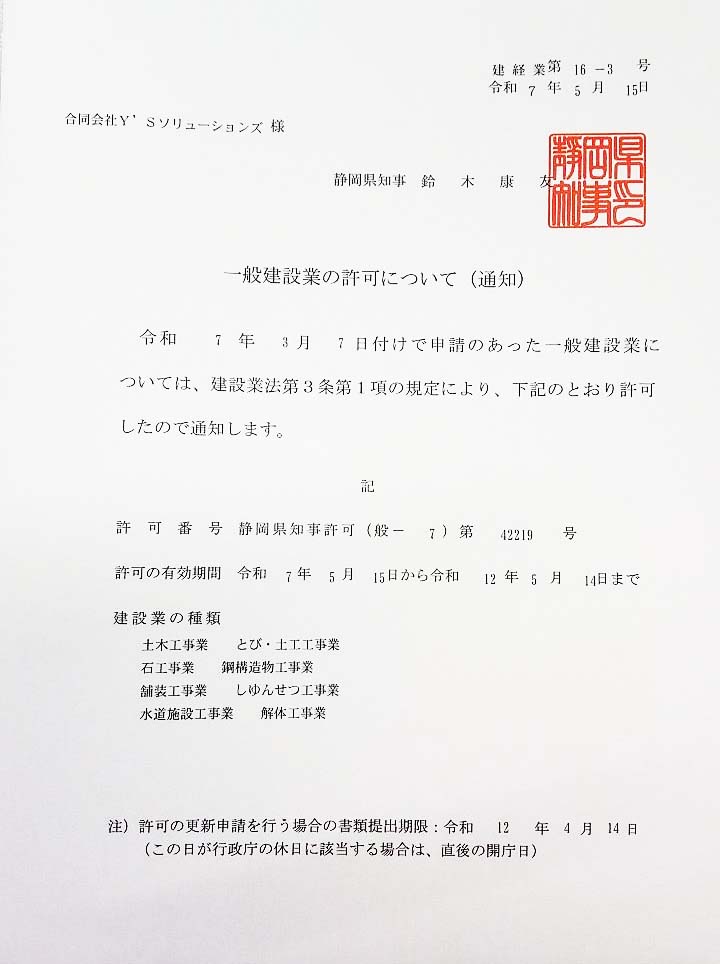 建設業許可